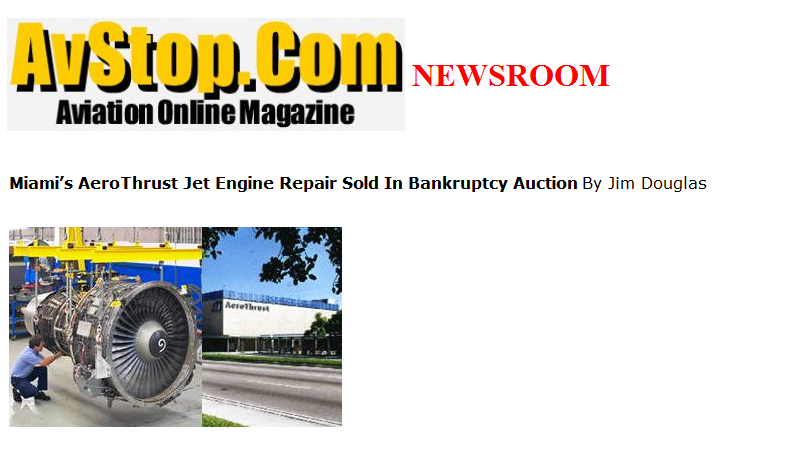 Miami’s AeroThrust Jet Engine Repair Sold In Bankruptcy Auction