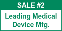 Leading Medical Device Manufacturer Sale #2