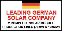 Leading German Solar Company - 2 Production Lines (70mw & 105mw)